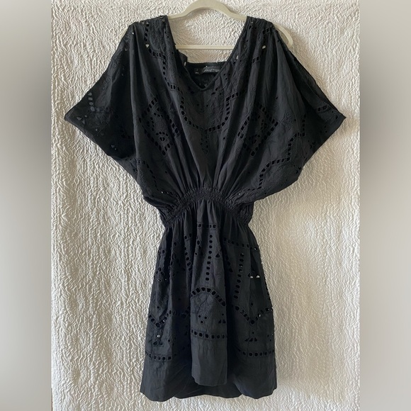 Patterson J Kincaid Embroidered Eyelet Sleeveless Mini Dress - Picture 1 of 8